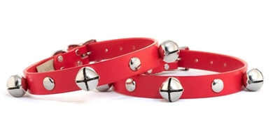 NEW Design Leather Jingle Bell Collar 